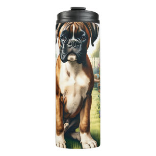 Cute Boxer Dog Thermal Tumbler
