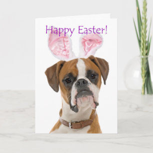 Cute Boxer Easter Card
