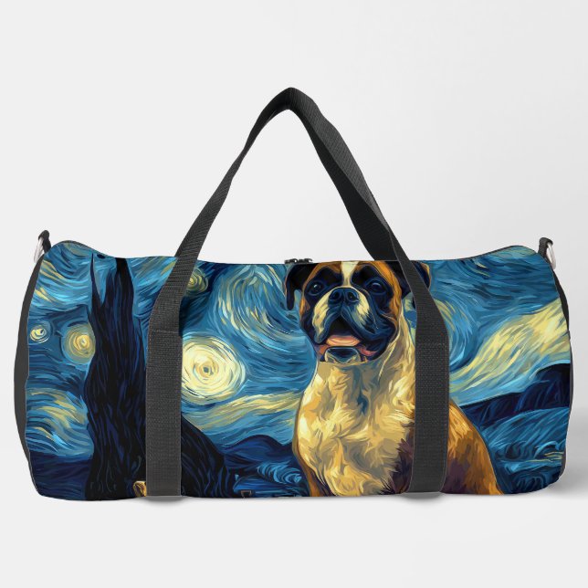 Cute Boxer Halloween Jack O Lantern Pumpkin Face S Duffle Bag (Front)
