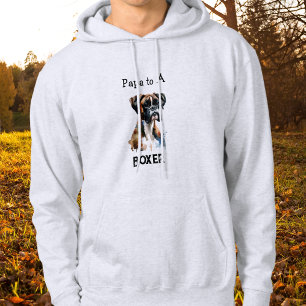 Cute Boxer Papa Brown Personalize Hoodie