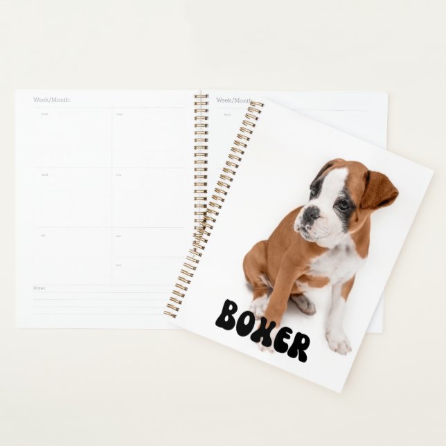 Cute Boxer Puppy Calendar Planner (Display)