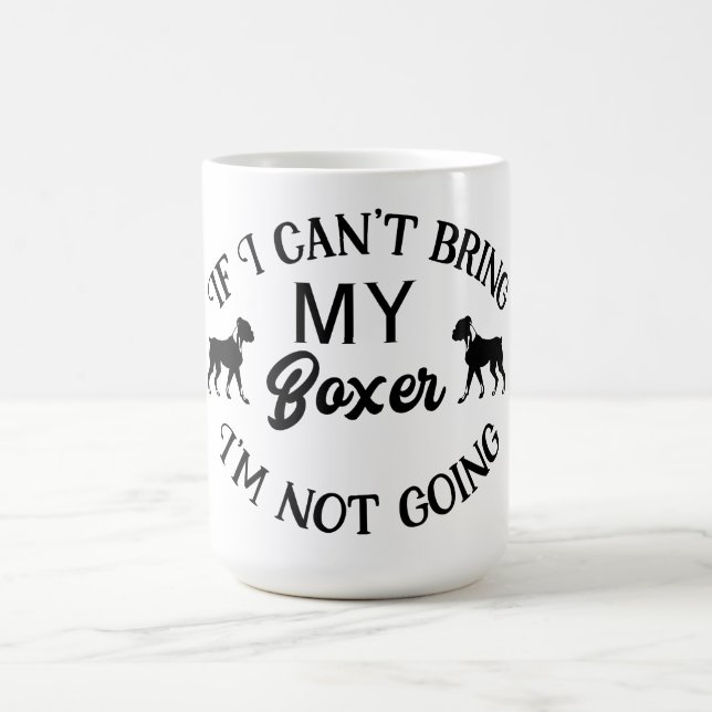 Cute Boxer Puppy Dog Mum Dad - Boxer Dogs Love Coffee Mug (Center)