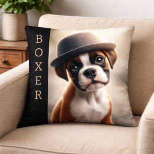 Cute Boxer Puppy – Stylish Dog Art Cushion