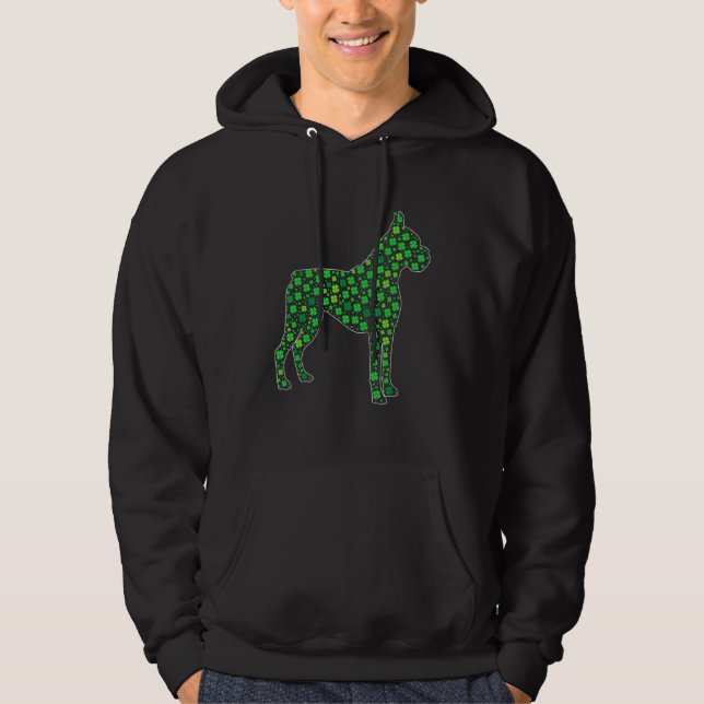 Cute Boxer Saint Patrick S Day Dogs Dad Mum Hoodie (Front)