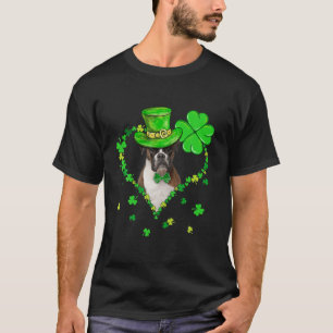 Cute Boxer Saint Patrick's Day Dogs Dad Mom T-Shirt