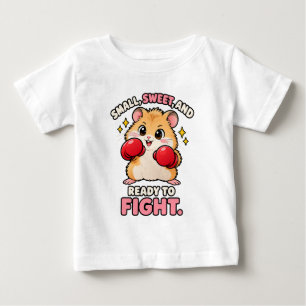 Cute boxing hamster ready to fight baby T-Shirt