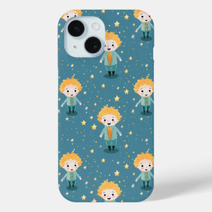 Cute Boy and Stars Pattern iPhone 15 Case