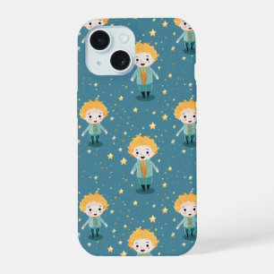 Cute Boy and Stars Pattern iPhone 15 Case