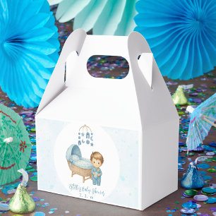 Cute Boy Blue Nursery Baby Shower  Favour Box