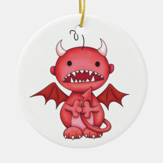 cute boy devil ceramic tree decoration