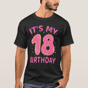 Cute Boy Girl Kid 18 Years Old It's My 18th Birthd T-Shirt