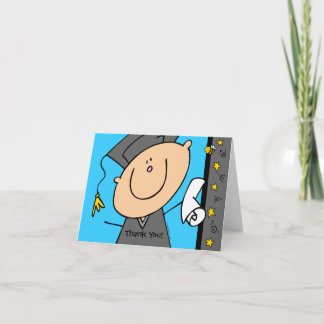 Cute Boy Grad Custom Thank You Card