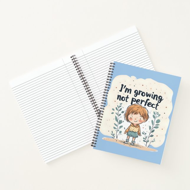 Cute Boy Growing Not Perfect Back to School Notebook (Inside)