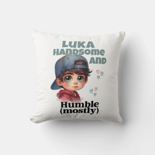 Cute Boy Handsome And Humble Cushion