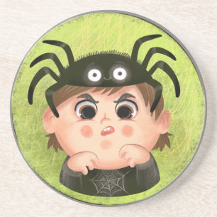 Cute boy in a Spider costume Candy Tin Coaster