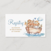 Cute Boy Noah's Ark Animal Baby Shower Registry