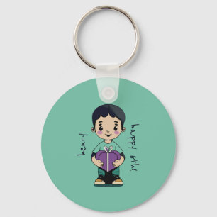Cute Boy Tote Key Ring