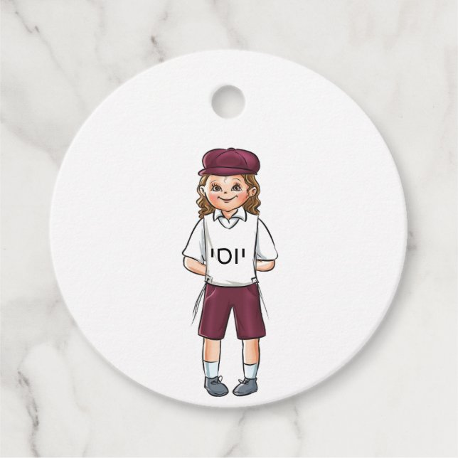 Cute Boy Upsherin Favour Tag (Front)