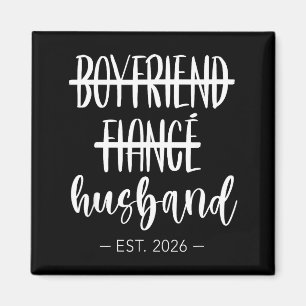 Cute Boyfriend Fiance Husband Married Wedding Magnet