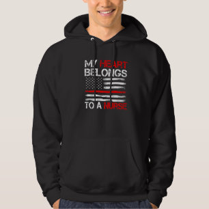 Cute Boyfriend Nurse Quote My Heart Belongs To A N Hoodie
