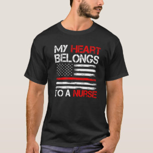 Cute Boyfriend Nurse Quote My Heart Belongs To A N T-Shirt