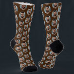 Cute Boyfriend Photo for Girlfriend Brown Socks<br><div class="desc">These cute boyfriend photo (for girlfriend) brown socks feature your own photo in trendy offset pattern and are a cute way for your girlfriend or wife to remember you as she pulls on her socks! This is a great Christmas or birthday gift and your girlfriend or wife will love them...</div>