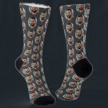 Cute Boyfriend Photo for Girlfriend Dark Grey Socks<br><div class="desc">These cute boyfriend photo (for girlfriend) dark grey socks feature your own photo in trendy offset pattern and are a cute way for your girlfriend or wife to remember you as she pulls on her socks! This is a great Christmas or birthday gift and your girlfriend or wife will love...</div>