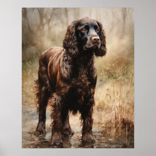 Cute Boykin Spaniel Dog Art Print Poster