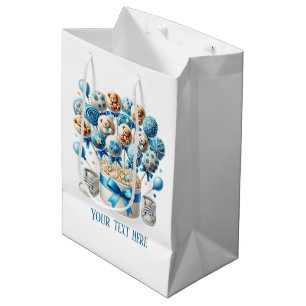 Cute boys baby shower customisable medium gift bag