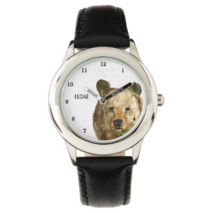 Cute Boys Bear Animal Kids Curious Happy Watch
