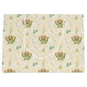 Cute Boys Dino Birthday Dinosaur Large Gift Bag