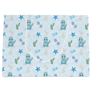 Cute Boys Dino Birthday Dinosaur Large Gift Bag