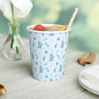 Cute Boys Dino Birthday Dinosaur Paper Cups