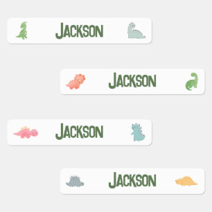 Cute Boys Dinosaur Clothing Labels Back to School