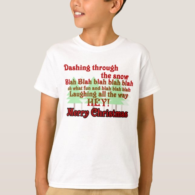Cute Boys Funny Kids Christmas T-Shirt (Front)