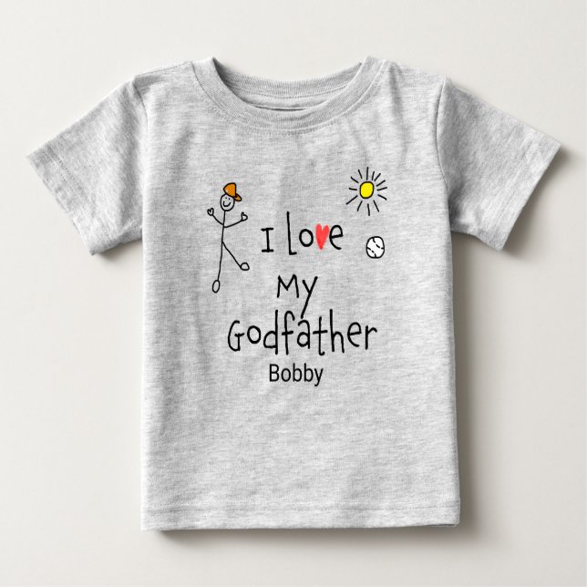 Cute Boys I love My Godfather Baby Tee (Front)