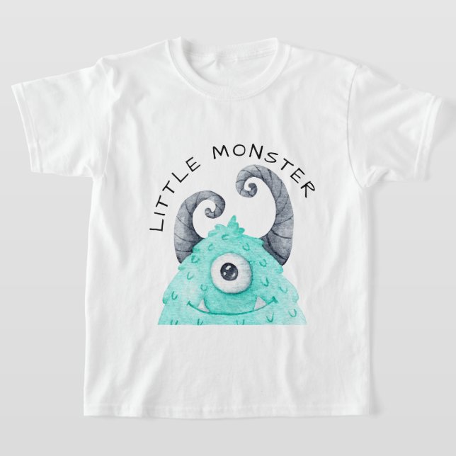 Cute Boys Little Monster  T-Shirt (Laydown)