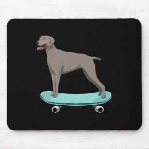 Cute Boys Skateboarding Gift Weimaraner Weim Dog P Mouse Pad