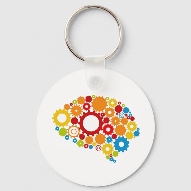 cute brain key ring (Front)