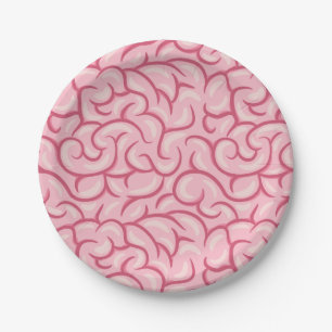 Cute Brain Paper Plate