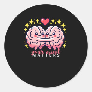 Cute Brain With Heart Sticker