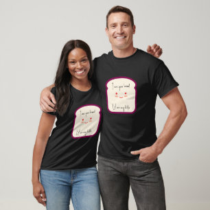 Cute Bread and Butter Illustration T-Shirt
