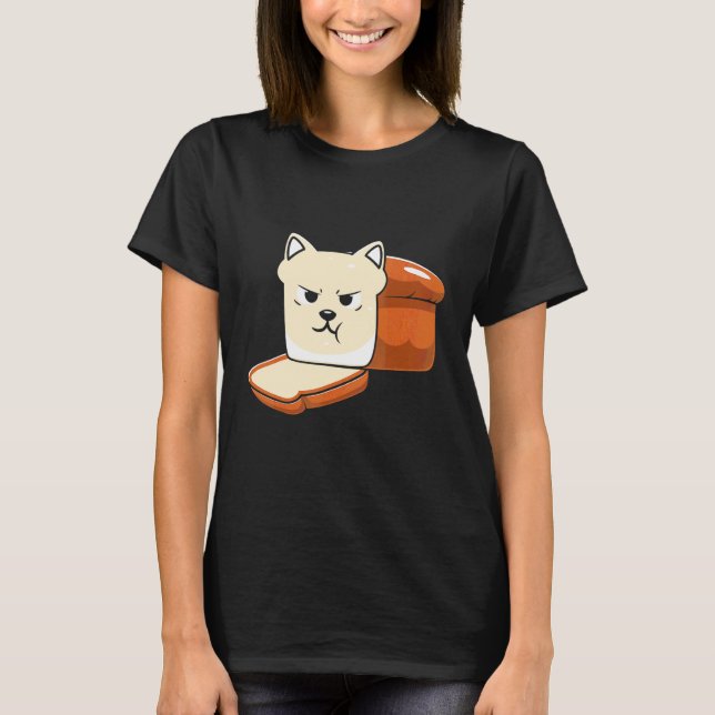 Cute Bread Cat Halloween T-Shirt (Front)