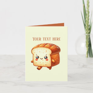 Cute bread loaf bakery vendors customisable card
