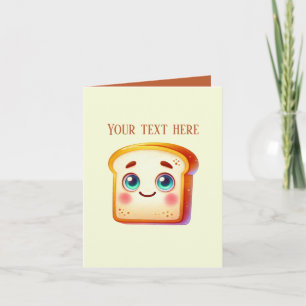 Cute bread slice customizable bakery vendors card
