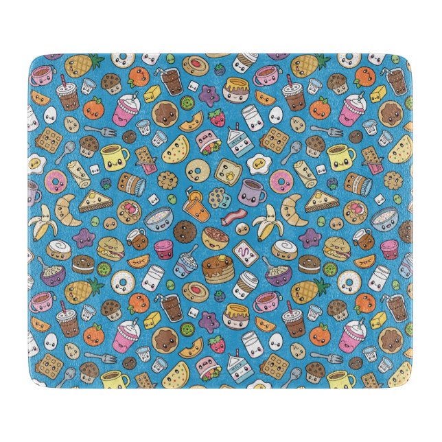 Cute Breakfast Food cutting board (Front)