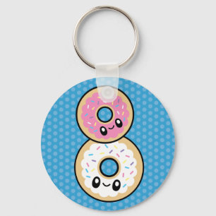 Cute Breakfast Food Doughnut Key Ring