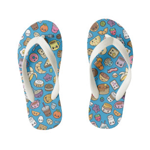 Cute Breakfast Food Kid's Thongs