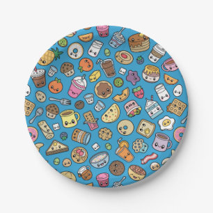 Cute Breakfast Food Paper Plate