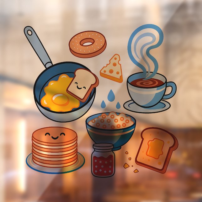 Cute Breakfast Pattern – Kawaii Food Seamless (Sheet 2)